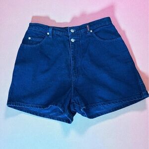 Vintage 80’s Sasson over dyed blue denim mom shorts-13/14